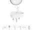 Комплект Wellsee 6 в 1 Lavinia Boho Bathroom Sink накладная/подвесная раковина 44x27 см 20219894R 1
