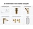 Комплект Wellsee 6 в 1 Lavinia Boho Bathroom Sink накладная/подвесная раковина 45x24 см 20219641R 10