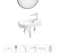 Комплект Wellsee 6 в 1 Lavinia Boho Bathroom Sink накладная/подвесная раковина 45x24 см 20219642R