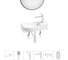 Комплект Wellsee 6 в 1 Lavinia Boho Bathroom Sink накладная/подвесная раковина 45x24 см 20219642R 1