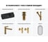 Комплект Wellsee 6 в 1 Lavinia Boho Bathroom Sink накладная/подвесная раковина 45x24 см 20219649R 10