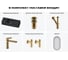 Комплект Wellsee 6 в 1 Lavinia Boho Bathroom Sink накладная/подвесная раковина 45x24 см 20219635R 10