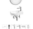 Комплект Wellsee 6 в 1 Lavinia Boho Bathroom Sink накладная/подвесная раковина 45x24 см 20219639R 1