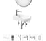 Комплект Wellsee 6 в 1 Lavinia Boho Bathroom Sink накладная/подвесная раковина 45x24 см 20219625R 1