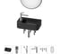 Комплект Wellsee 6 в 1 Lavinia Boho Bathroom Sink накладная/подвесная раковина 45x27 см 20219829R 1