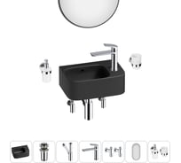 Комплект Wellsee 7 в 1 Lavinia Boho Bathroom Sink накладная/подвесная раковина 37x25 см 20219874R