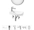 Комплект Wellsee 6 в 1 Lavinia Boho Bathroom Sink накладная/подвесная раковина 50x24 см 20219653R 1