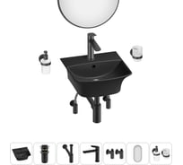 Комплект Wellsee 7 в 1 Lavinia Boho Bathroom Sink накладная/подвесная раковина 35x36 см 20219959R