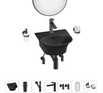 Комплект Wellsee 7 в 1 Lavinia Boho Bathroom Sink накладная/подвесная раковина 34x36 см 20219917R