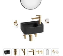 Комплект Wellsee 7 в 1 Lavinia Boho Bathroom Sink накладная/подвесная раковина 37x25 см 20219876R