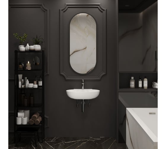 Комплект Wellsee 6 в 1 Lavinia Boho Bathroom Sink накладная/подвесная раковина 58x40 см 20219282R