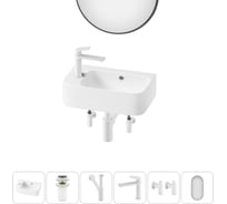 Комплект Wellsee 6 в 1 Lavinia Boho Bathroom Sink накладная/подвесная раковина 45x27 см 20219824R