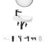 Комплект Wellsee 6 в 1 Lavinia Boho Bathroom Sink накладная/подвесная раковина 50x24 см 20219654R 1