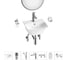 Комплект Wellsee 7 в 1 Lavinia Boho Bathroom Sink накладная/подвесная раковина 35x36 см 20219951R 1