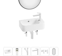 Комплект Wellsee 6 в 1 Lavinia Boho Bathroom Sink накладная/подвесная раковина 45x27 см 20219838R