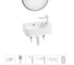 Комплект Wellsee 6 в 1 Lavinia Boho Bathroom Sink накладная/подвесная раковина 45x27 см 20219838R 1
