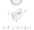 Комплект Wellsee 7 в 1 Lavinia Boho Bathroom Sink накладная/подвесная раковина 37x25 см 20219870R 1