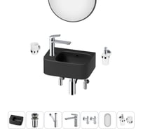 Комплект Wellsee 7 в 1 Lavinia Boho Bathroom Sink накладная/подвесная раковина 37x25 см 20219860R