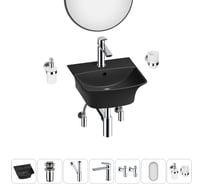 Комплект Wellsee 7 в 1 Lavinia Boho Bathroom Sink накладная/подвесная раковина 35x36 см 20219958R
