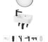 Комплект Wellsee 6 в 1 Lavinia Boho Bathroom Sink накладная/подвесная раковина 45x27 см 20219822R 1