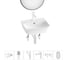 Комплект Wellsee 6 в 1 Lavinia Boho Bathroom Sink накладная/подвесная раковина 45x40 см 20219964R 1