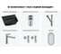 Комплект Wellsee 6 в 1 Lavinia Boho Bathroom Sink накладная/подвесная раковина 45x40 см 20219969R 10