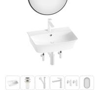 Комплект Wellsee 6 в 1 Lavinia Boho Bathroom Sink накладная/подвесная раковина 55x42 см 20219978R