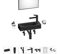 Комплект Wellsee 7 в 1 Lavinia Boho Bathroom Sink накладная/подвесная раковина 38x14 см 20219567R