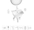Комплект Wellsee 7 в 1 Lavinia Boho Bathroom Sink накладная/подвесная раковина 35x36 см 20219954R 1