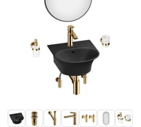 Комплект Wellsee 7 в 1 Lavinia Boho Bathroom Sink накладная/подвесная раковина 34x36 см 20219918R