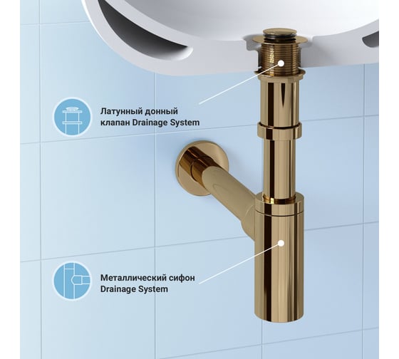 Комплект Wellsee 6 в 1 Lavinia Boho Bathroom Sink накладная/подвесная раковина 45x40 см 20219971R