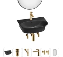 Комплект Wellsee 6 в 1 Lavinia Boho Bathroom Sink накладная/подвесная раковина 55x43 см 20219943R