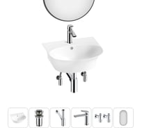 Комплект Wellsee 6 в 1 Lavinia Boho Bathroom Sink накладная/подвесная раковина 46x41 см 20219919R