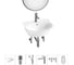 Комплект Wellsee 6 в 1 Lavinia Boho Bathroom Sink накладная/подвесная раковина 46x41 см 20219919R 1