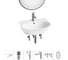 Комплект Wellsee 6 в 1 Lavinia Boho Bathroom Sink накладная/подвесная раковина 55x43 см 20219933R 1
