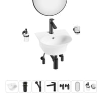 Комплект Wellsee 7 в 1 Lavinia Boho Bathroom Sink накладная/подвесная раковина 34x36 см 20219910R