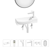 Комплект Wellsee 6 в 1 Lavinia Boho Bathroom Sink накладная/подвесная раковина 50x24 см 20219670R