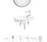 Комплект Wellsee 6 в 1 Lavinia Boho Bathroom Sink накладная/подвесная раковина 50x24 см 20219670R 1
