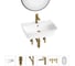 Комплект Wellsee 6 в 1 Lavinia Boho Bathroom Sink накладная/подвесная раковина 55x42 см 20219977R 1