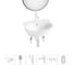 Комплект Wellsee 6 в 1 Lavinia Boho Bathroom Sink накладная/подвесная раковина 46x41 см 20219922R 1