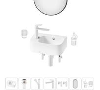 Комплект Wellsee 7 в 1 Lavinia Boho Bathroom Sink накладная/подвесная раковина 37x25 см 20219856R