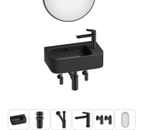 Комплект Wellsee 6 в 1 Lavinia Boho Bathroom Sink накладная/подвесная раковина 45x27 см 20219844R