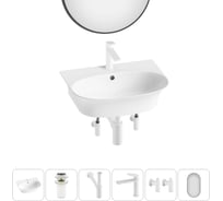 Комплект Wellsee 6 в 1 Lavinia Boho Bathroom Sink накладная/подвесная раковина 55x43 см 20219936R