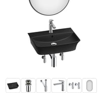 Комплект Wellsee 6 в 1 Lavinia Boho Bathroom Sink накладная/подвесная раковина 55x42 см 20219983R