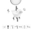 Комплект Wellsee 7 в 1 Lavinia Boho Bathroom Sink накладная/подвесная раковина 34x36 см 20219909R 1