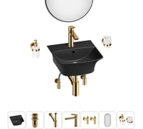 Комплект Wellsee 7 в 1 Lavinia Boho Bathroom Sink накладная/подвесная раковина 35x36 см 20219960R