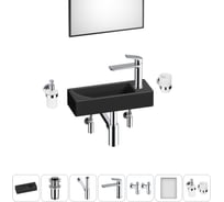 Комплект Wellsee 7 в 1 Lavinia Boho Bathroom Sink накладная/подвесная раковина 38x14 см 20219566R