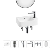 Комплект Wellsee 6 в 1 Lavinia Boho Bathroom Sink накладная/подвесная раковина 45x27 см 20219835R