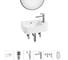 Комплект Wellsee 6 в 1 Lavinia Boho Bathroom Sink накладная/подвесная раковина 45x27 см 20219835R 1