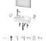 Комплект Wellsee 7 в 1 Lavinia Boho Bathroom Sink накладная/подвесная раковина 40x22 см 20219811R 1